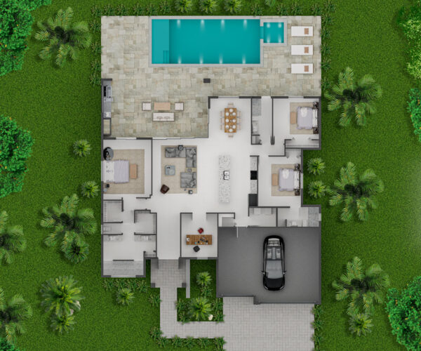 Altea House floor plan: Construction Services In Cape Coral, FL | Pascal Construction Inc.