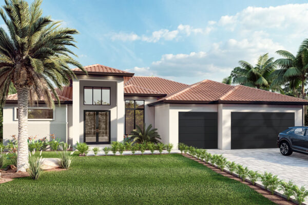 Cordoba Exterior House Model In Cape Coral, FL | Pascal Construction Inc.