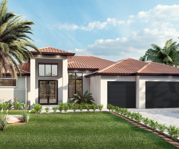 Cordoba Exterior House Model In Cape Coral, FL | Pascal Construction Inc.