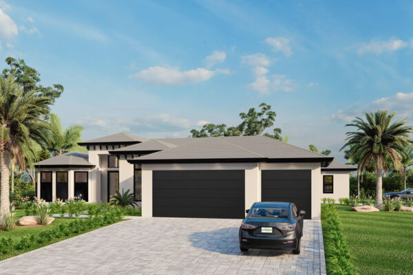 Home Building Design with Parking: Construction Services In Cape Coral, FL | Pascal Construction Inc.