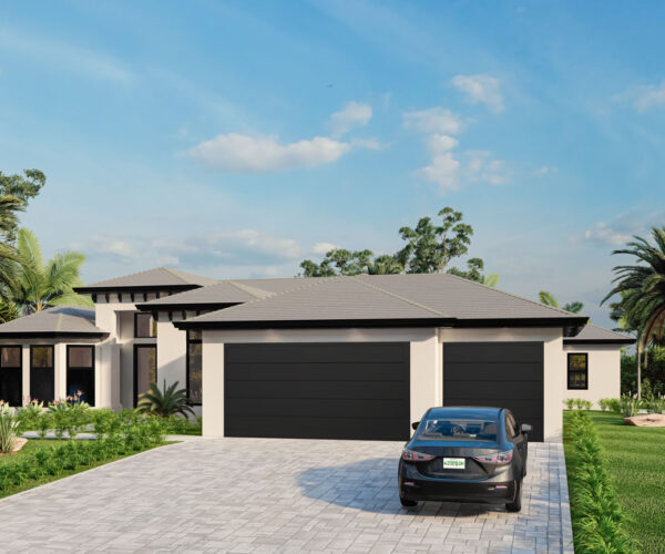 Home Building Design with Parking: Construction Services In Cape Coral, FL | Pascal Construction Inc.